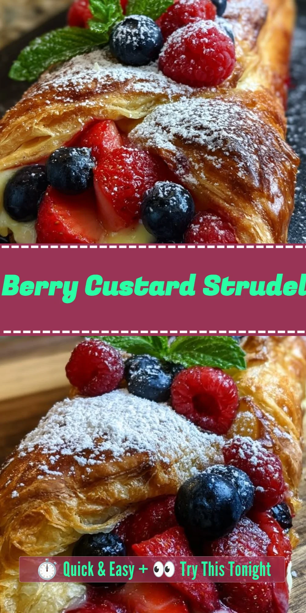 Berry Custard Strudel