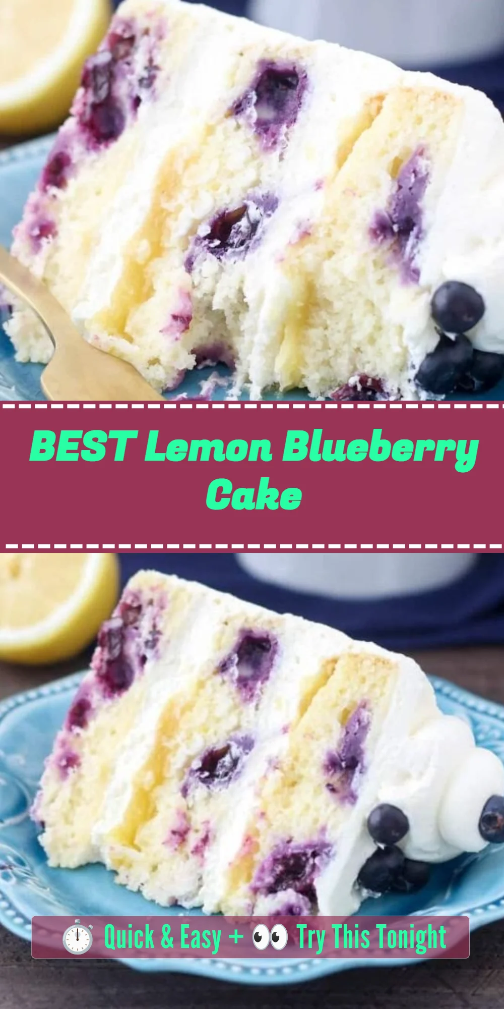 BEST Lemon Blueberry Cake