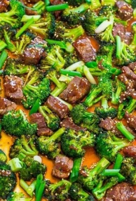 Delicious plate of Chinese beef and broccoli stir-fry served with rice