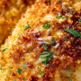 Copycat Longhorn Parmesan Crusted Chicken served with sides