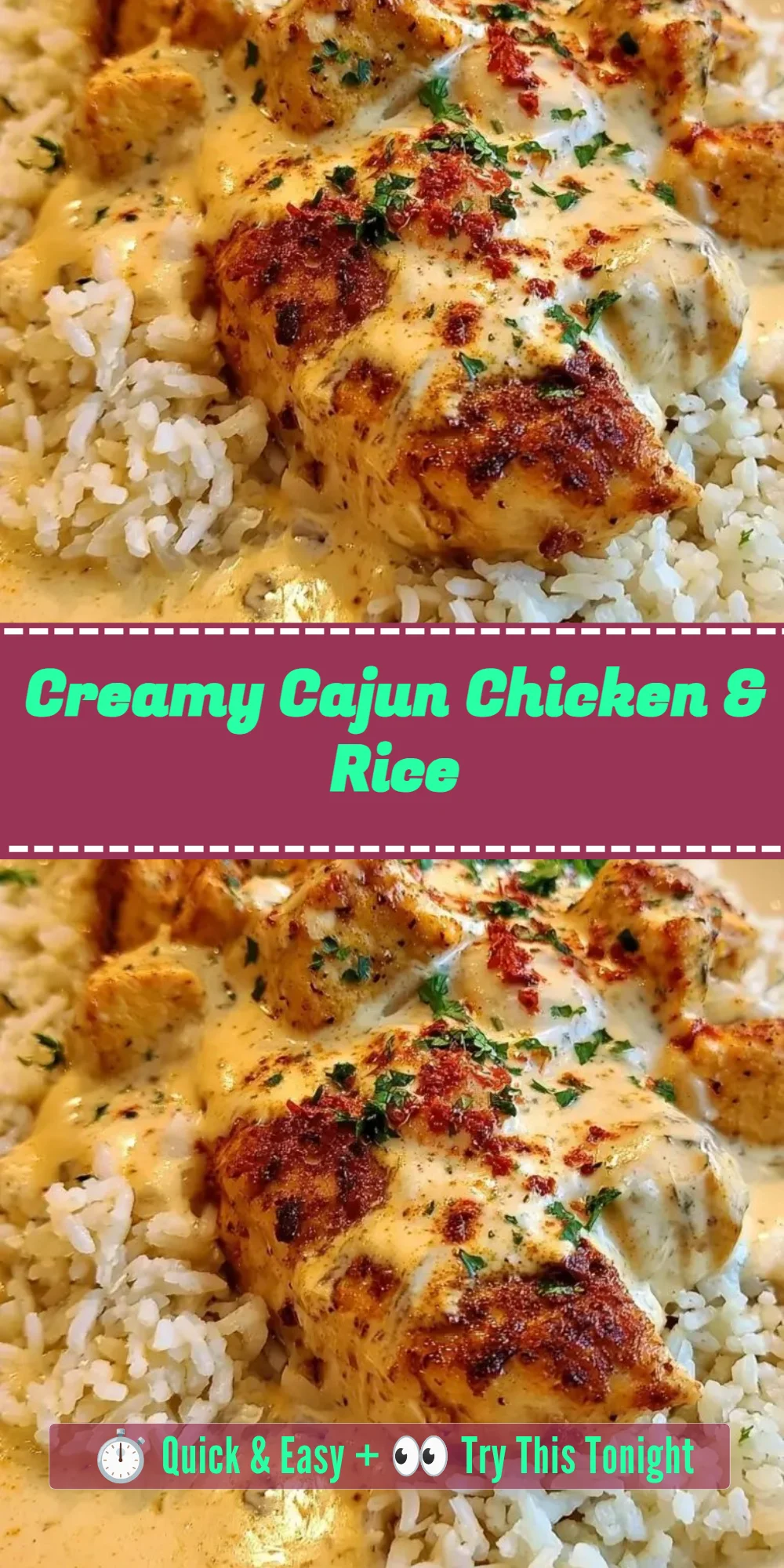 Creamy Cajun Chicken & Rice