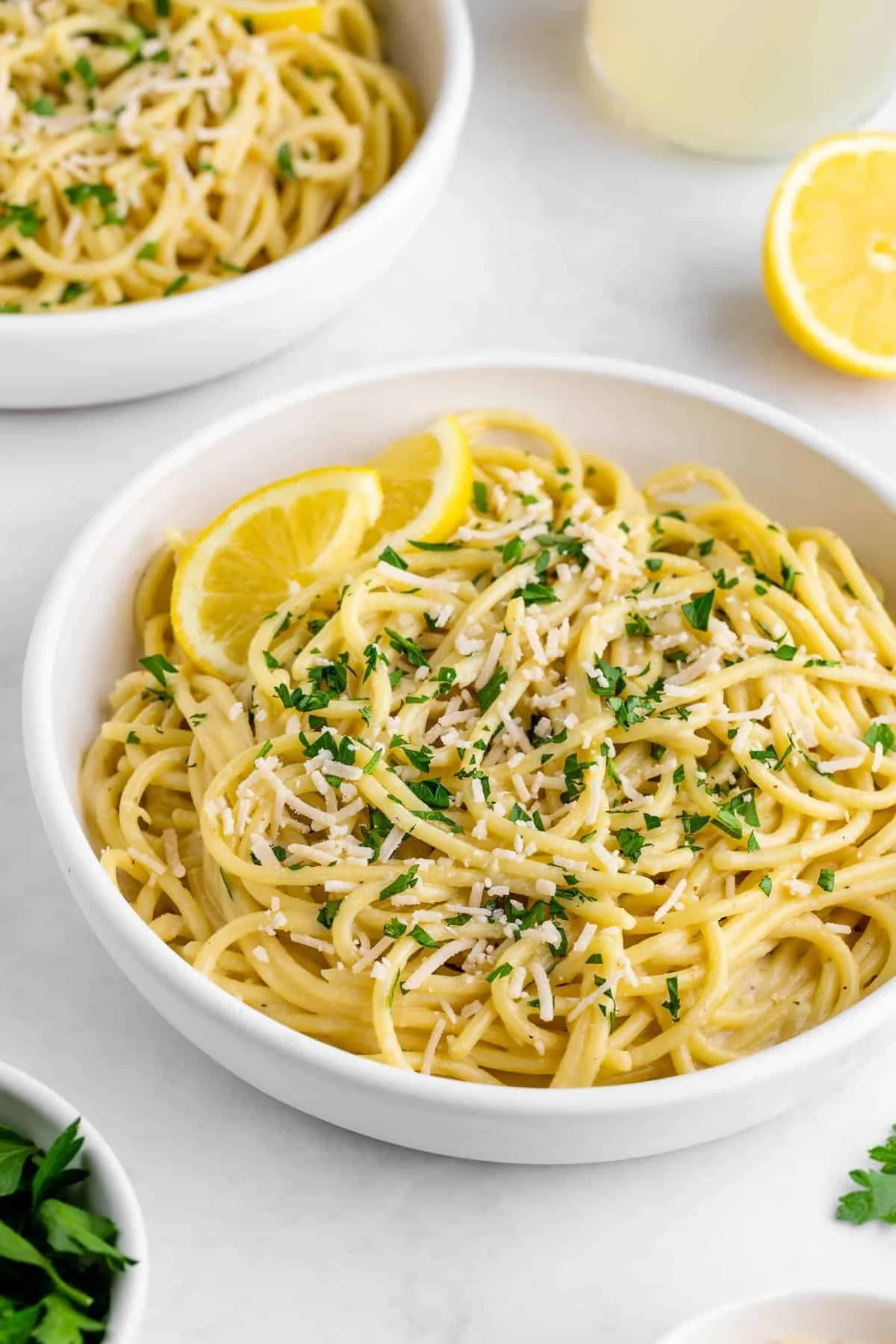 Creamy vegan lemon pasta recipe with fresh ingredients and vibrant flavors.