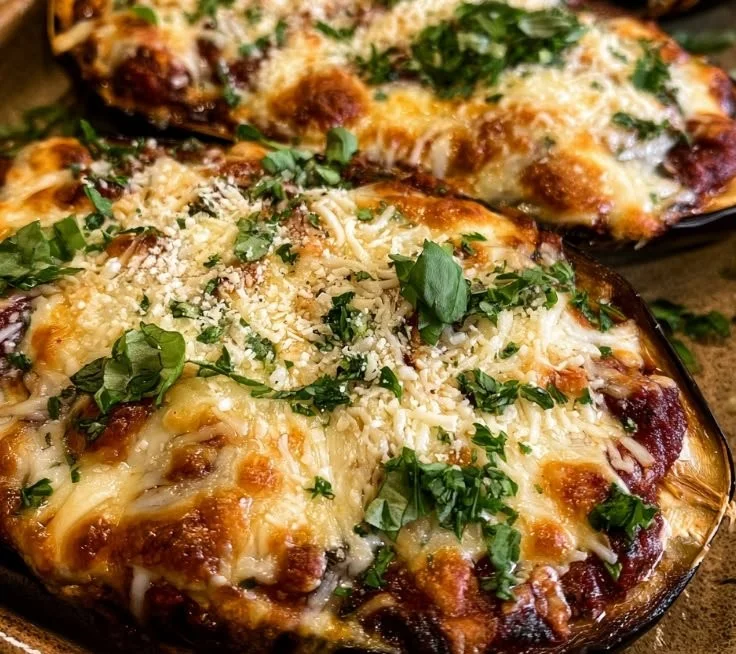 Eggplant Parmesan Boats