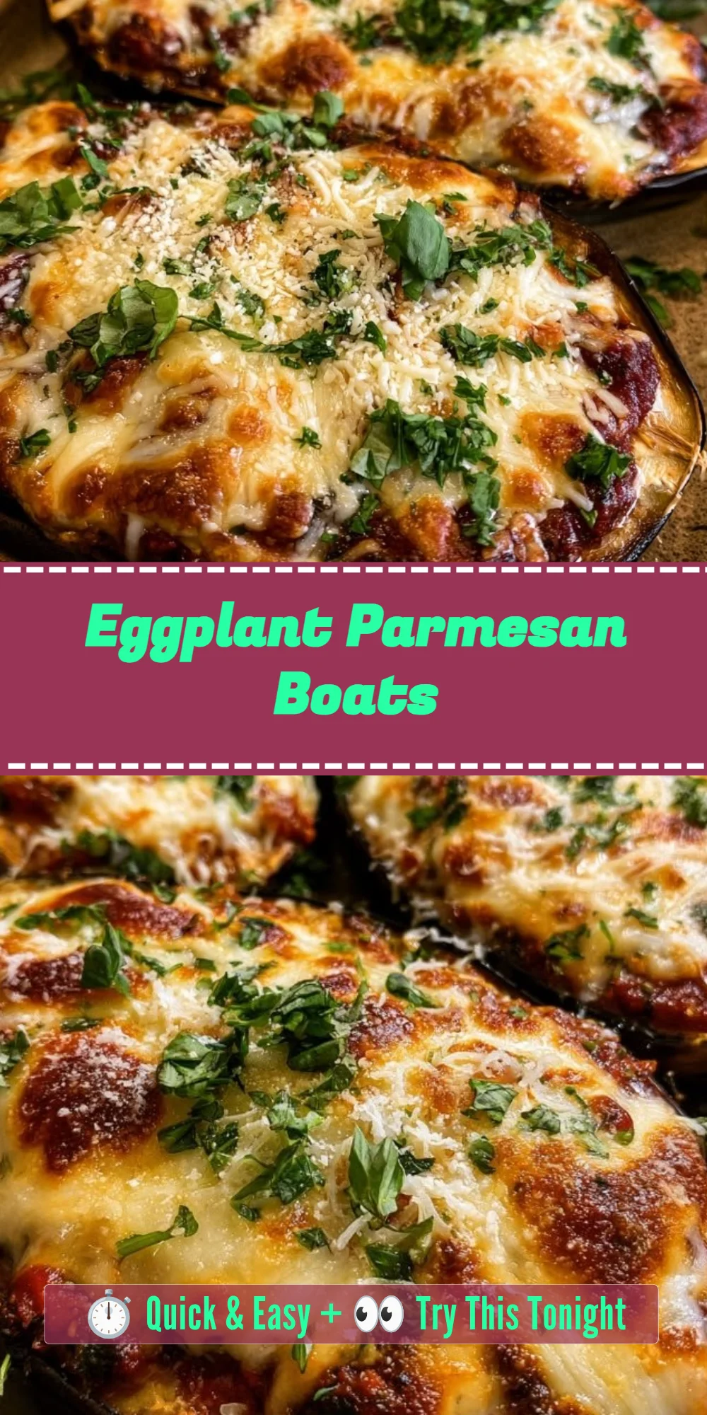 Eggplant Parmesan Boats