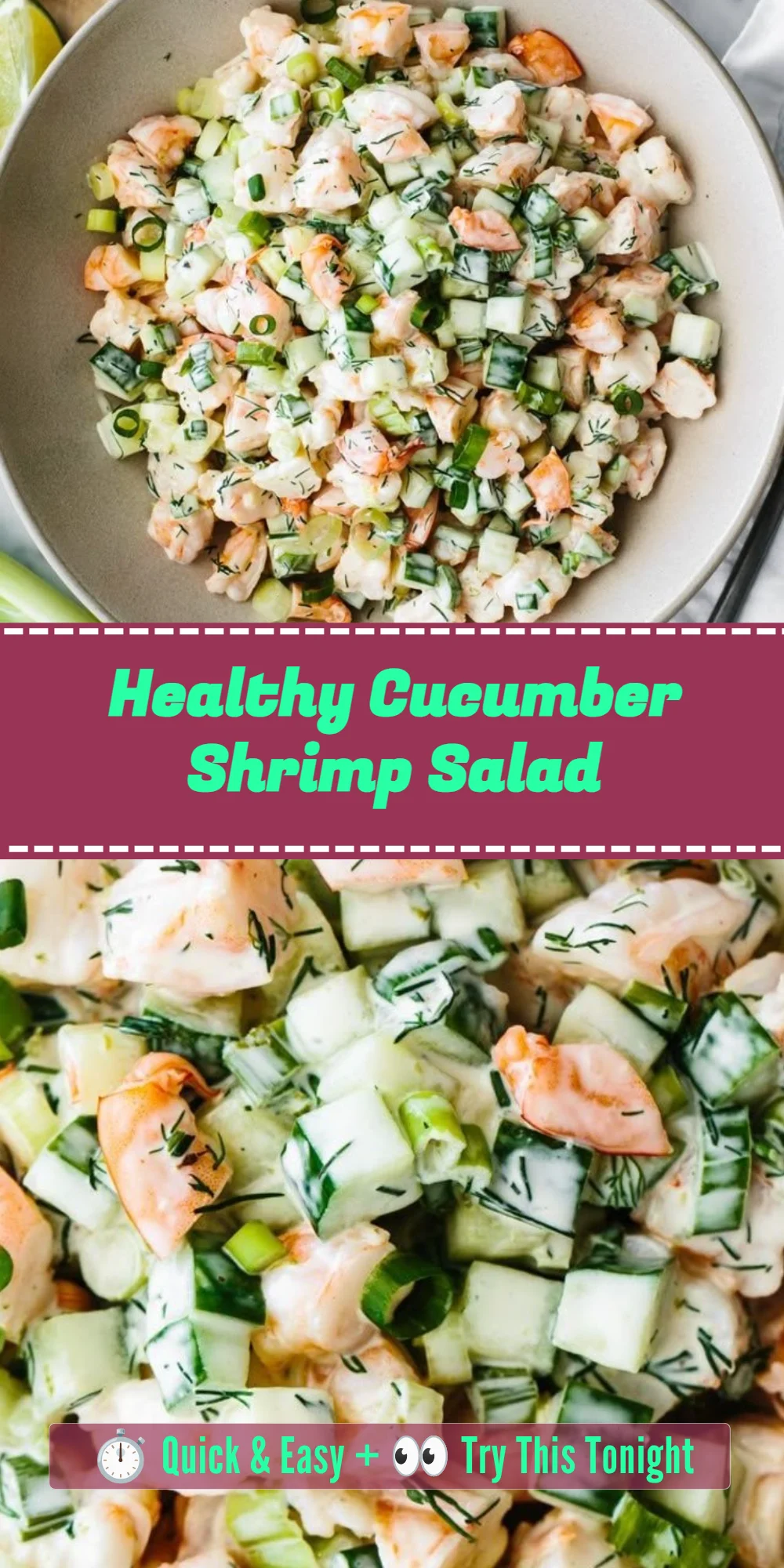 Healthy Cucumber Shrimp Salad