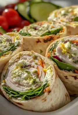 Healthy high-protein turkey pinwheels ready to be enjoyed
