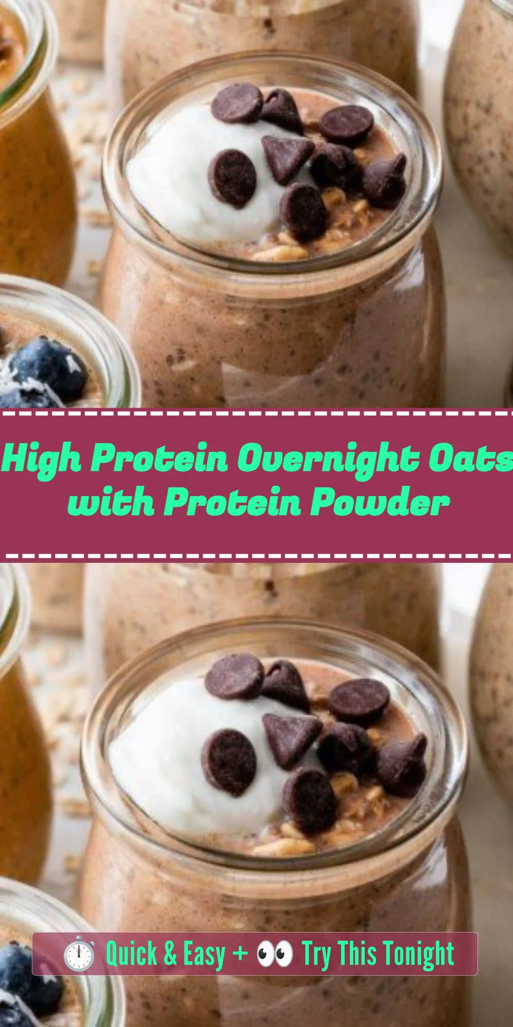 High Protein Overnight Oats with Protein Powder