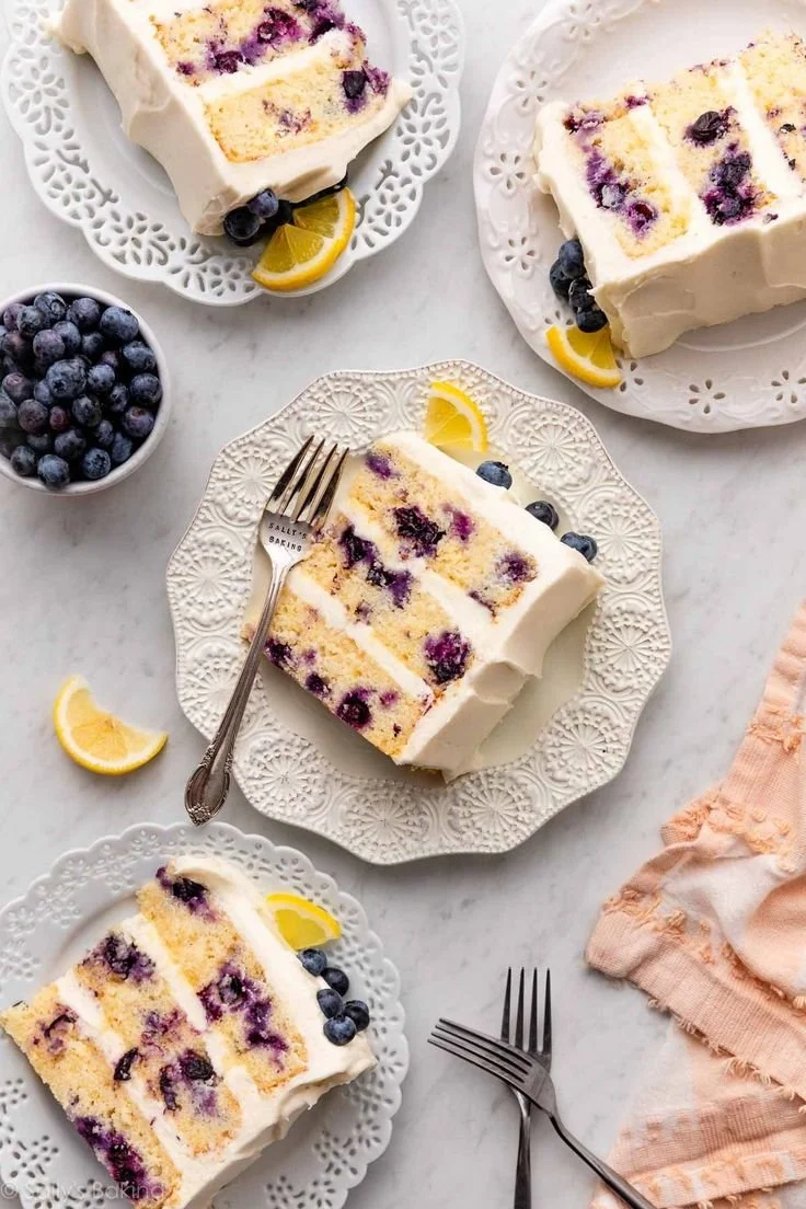 Lemon Blueberry Layer Cake