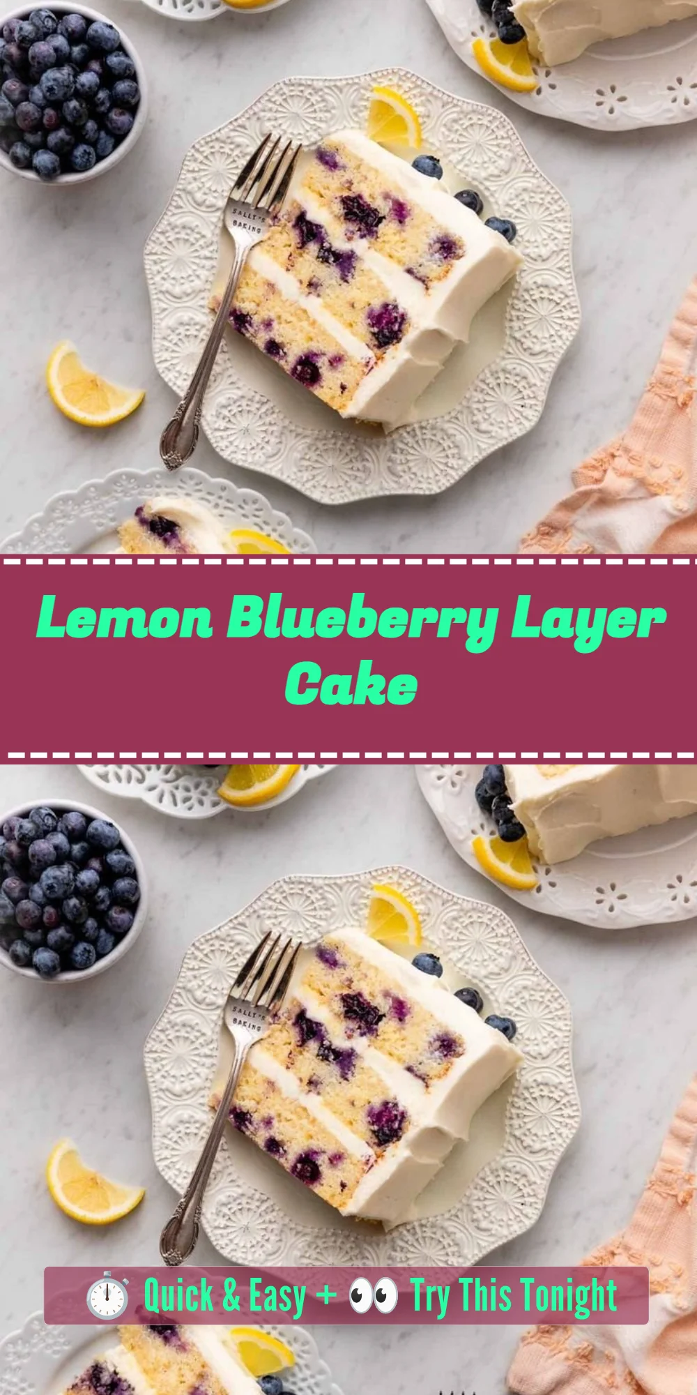 Lemon Blueberry Layer Cake