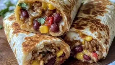 Homemade freezer burritos ready for quick weeknight meals