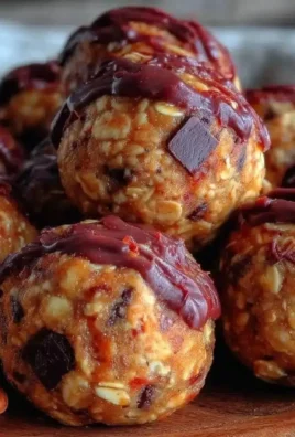 No-bake peanut butter chocolate oat energy balls on a plate
