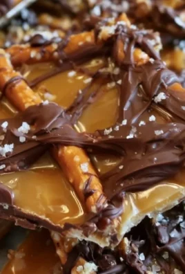 Deliciously crafted salted caramel pretzel bark with a sweet and salty flavor