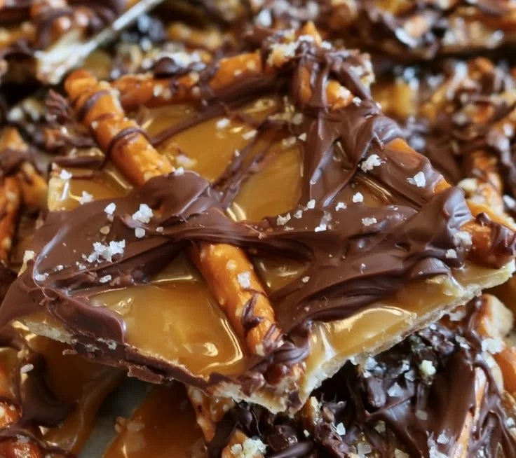 Salted Caramel Pretzel Bark
