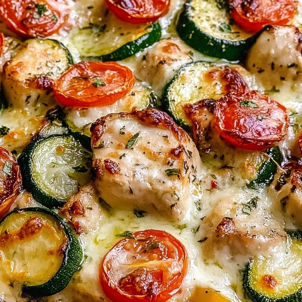 Sheet pan Mediterranean chicken with zucchini and colorful vegetables