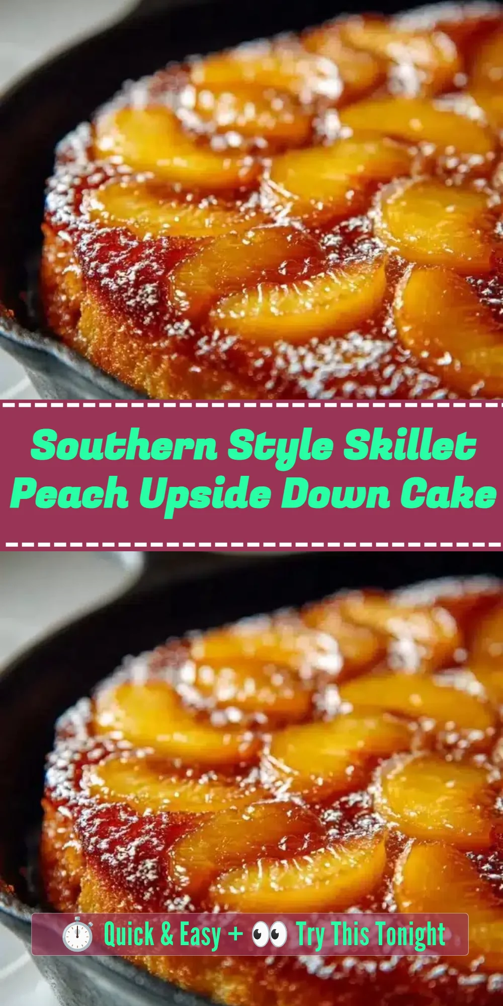 Southern Style Skillet Peach Upside Down Cake