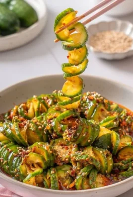 Spicy Asian Cucumber Salad with fresh vegetables and Asian spices