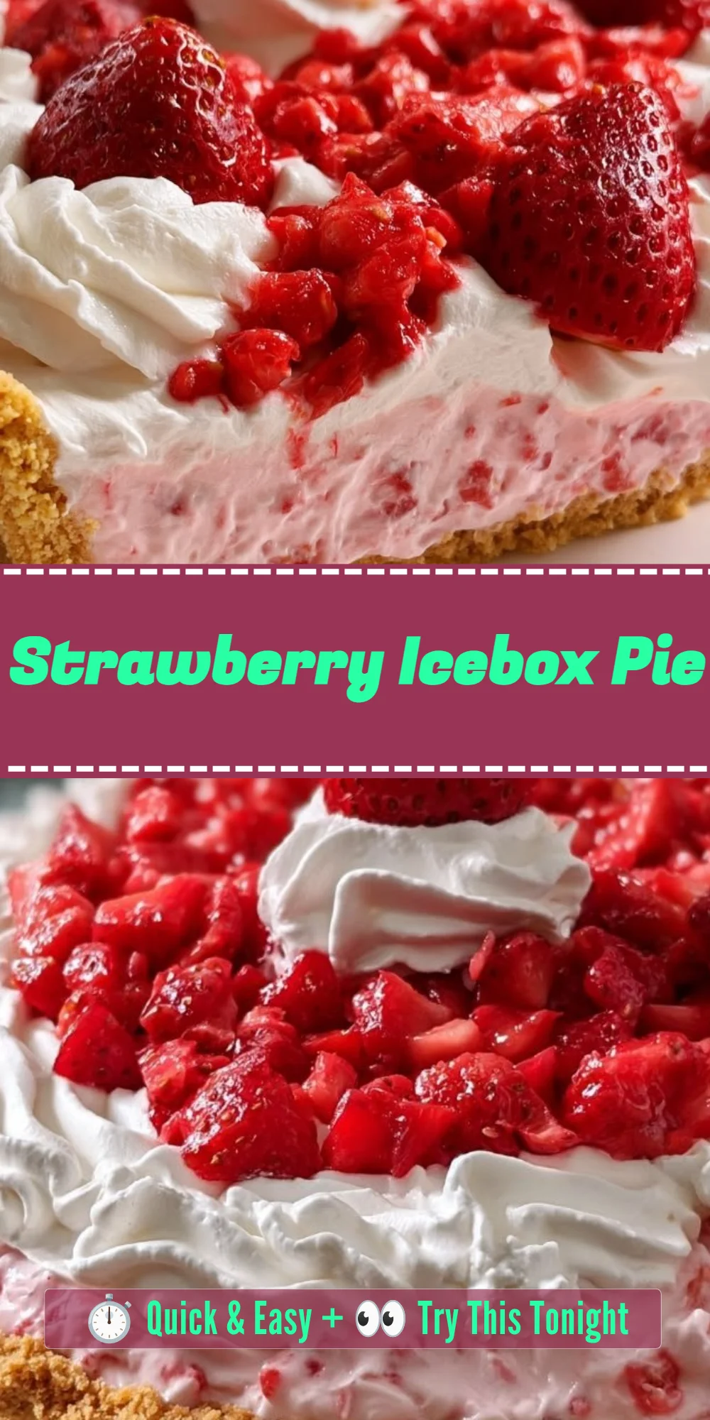 Strawberry Icebox Pie