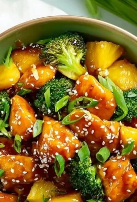 Sheet pan teriyaki chicken with pineapple and broccoli recipe.