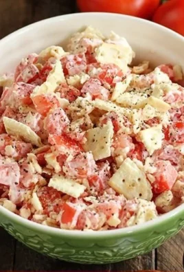 Fresh Tomato Cracker Salad with vibrant tomatoes and crunchy crackers