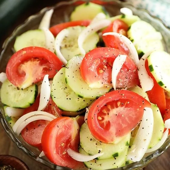 Tomato, Cucumber, and Onion Salad