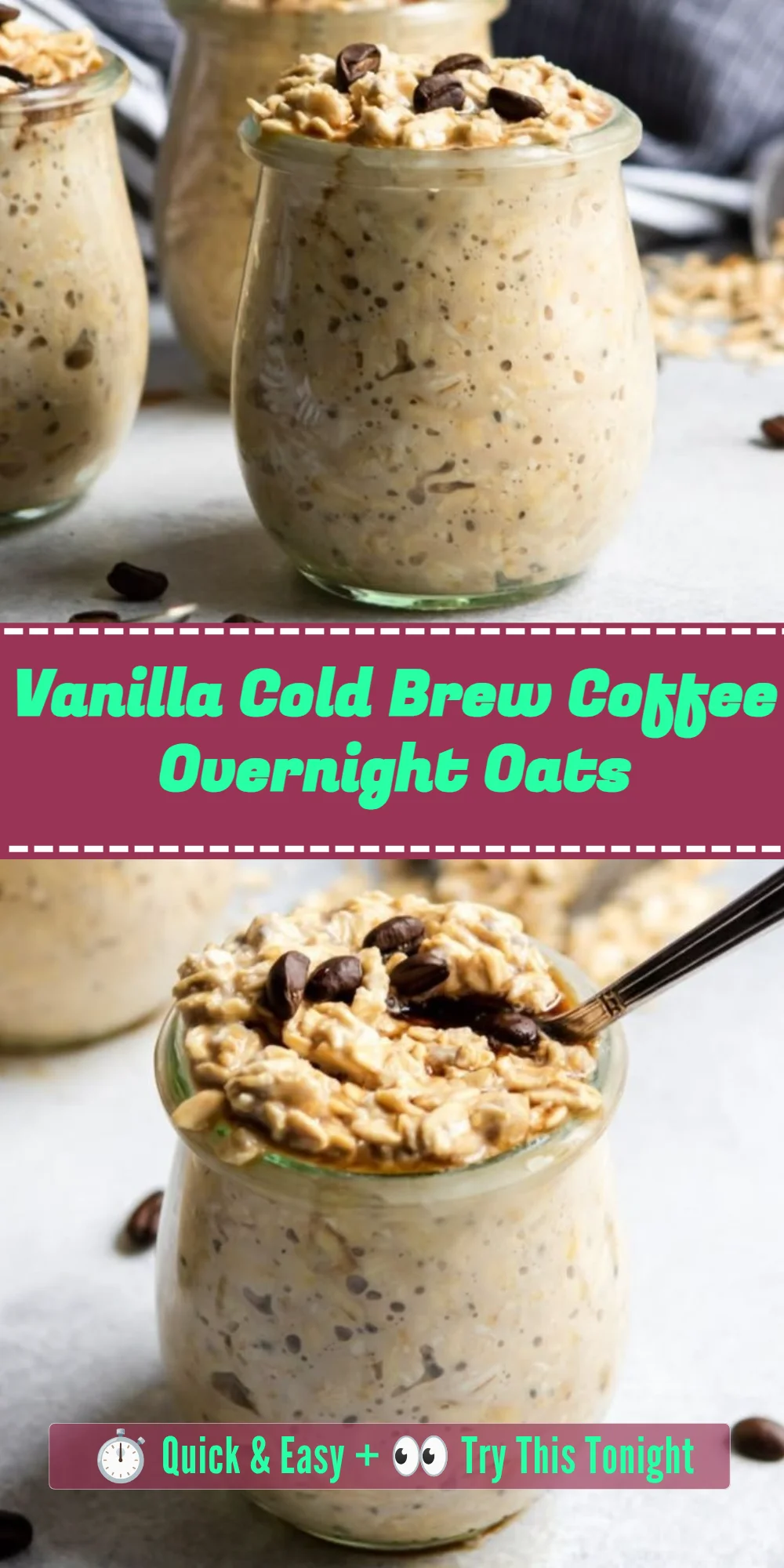 Vanilla Cold Brew Coffee Overnight Oats